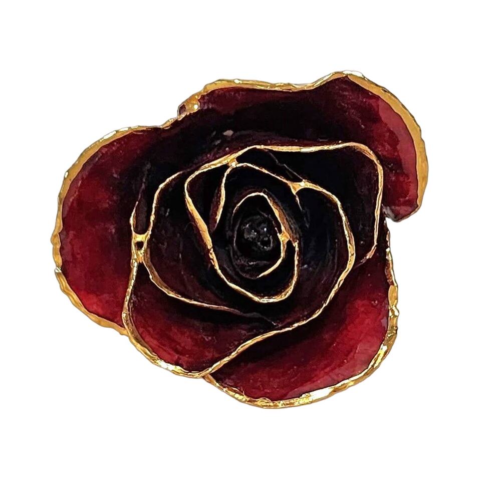 Forever Rose 24K Gold Plated Timeless Handcrafted Single Red Rose - Picture 3 of 8